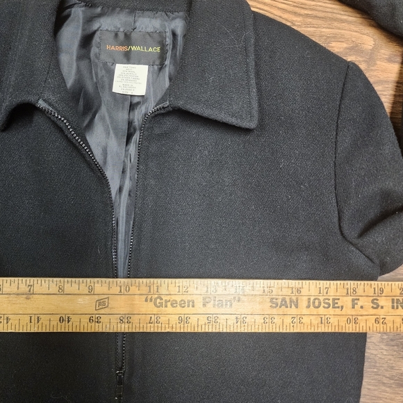 Harris/Wallace Wool Blend Full Zip Front Black Jacket Size 8 - Picture 7 of 9